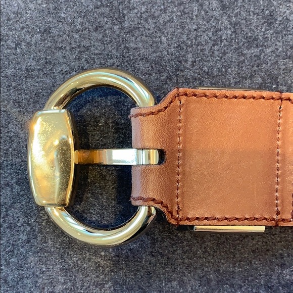 100% Gucci belt leather gold hardware size 32” - Picture 7 of 8